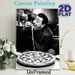 Vintage Pizza-eating Man Painting Poster, Monochrome Nostalgic Diner Scene Poster, Eye-catching Food-themed Decor For Restaurant, Kitchen And Dining_maomaolike.com