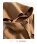 Women's Clothing quality double sided wool coat with hood and short button for women_maomaolike.com