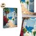 Mediterranean Coastal Town Painting Poster, Vibrant Idyllic Coastal Scene Poster, Infuses Tranquil Seaside Atmosphere, Ideal For Living Room, Bedroom_maomaolike.com