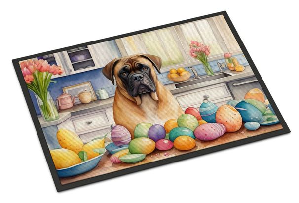 Decorating Easter Bullmastiff Doormat Front Door Mat Indoor Outdoor Rugs For Entryway, Non Slip Washable Low Pile, 24H X 36W_maomaolike.com