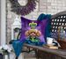 Poodle King Of Mardi Gras Throw Pillow Machine Washable, Indoor Outdoor Decorative Pillow For Couch, Bed Or Patio, 18Hx18W_maomaolike.com