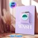 Laundry Washing Machine Painting Poster, Pastel Minimalist Soft Purple Washer With Floral Accents Poster, Gentle Charming Decor Idea For Laundry Room_maomaolike.com