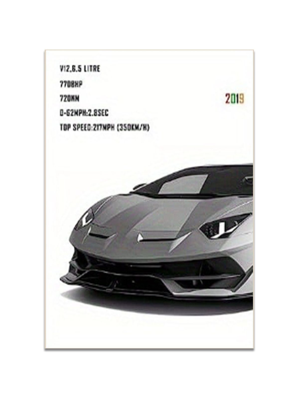 A Six-panel Black-and-white Supercar Art Print, Capturing The Front End Of The Supercar With A Sense Of Power And Speed, And A Mechanical Texture_maomaolike.com