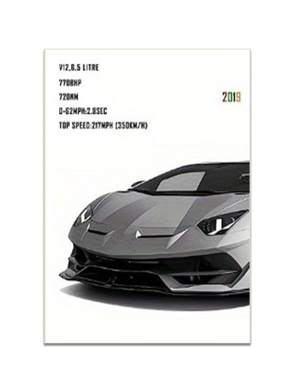 A Six-panel Black-and-white Supercar Art Print, Capturing The Front End Of The Supercar With A Sense Of Power And Speed, And A Mechanical Texture_maomaolike.com