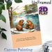 Beaver Family Themed Painting Poster, Soft Watercolor Winter Riverside Scene Poster, Heartwarming Wildlife Design With Inspirational Quote, Ideal For_maomaolike.com