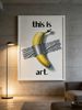 Realistic Style, Banana, Tape, Decorative Art Prints, Home Décor Art,living Room Sofa Backdrop Art, Art Exhibition Pieces_maomaolike.com