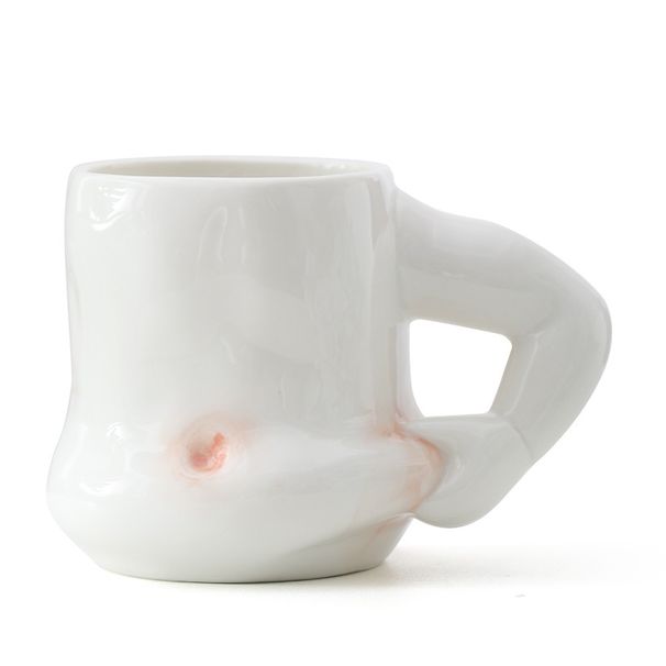 Ins Style Milk Cup, Ceramic Water Cup, Muscle Men's Pinching Belly Coffee Cup_maomaolike.com