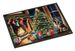 Keeshond Cozy Christmas Doormat Front Door Mat Indoor Outdoor Rugs For Entryway, Non Slip Washable Low Pile, 24H X 36W_maomaolike.com