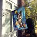 Border Collie Happy Birthday House Flag Large Porch Sleeve Pole Decorative Outside Yard Banner Artwork Wall Hanging, Polyester, House Size, Multicolor_maomaolike.com