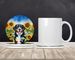 Bernese Mountain Dog In Sunflowers Large Sandstone Coasters Pack Of 4 Absorbent Round Coasters Decor Gifts For Men Or Women, 4 In, Multicolor_maomaolike.com