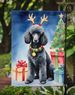 Black Standard Poodle Christmas Reindeer Garden Flag Mailbox Flag Decorative Yard Flag Banner Outside Patio Artwork Yard Flower Beds, Garden Size, Multicolor_maomaolike.com