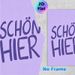 "Schön Hier" Typography Painting Poster, Soft Purple Minimalist Hand-drawn Style Poster, Warm Simple Wall Decor Idea For Living Room, Bedroom_maomaolike.com
