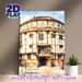 Globe Theatre Shakespeare Painting Poster, Soft-toned Watercolor Historic Building Scene Poster, Infuses Literary Charm, Perfect For Home Study_maomaolike.com