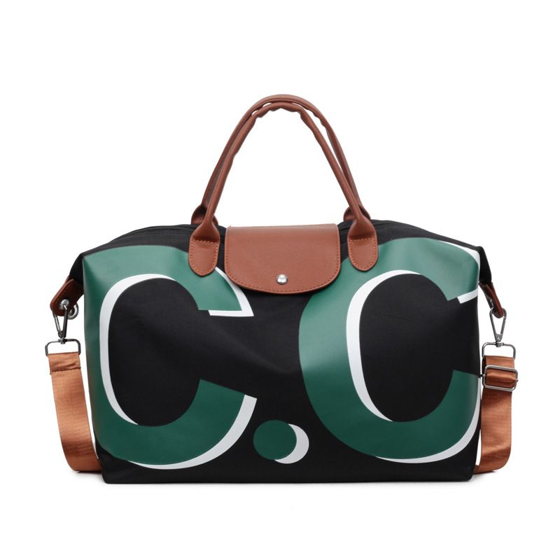 Travel Canvas Letter Print Large-capacity Tote Handbag Shoulder Casual Commuter Sports Gym Bag_maomaolike.com