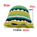 Hot Sale 2024 Women Fashion Crochet Bucket Hat Handmade Knit Cute Striped Beanie Designer_maomaolike.com