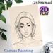 Facial Massage Guide Painting Poster, Minimalist Line-art Face Sketch With Red Massage Arrows Poster, Practical Skincare Reference Suitable For Beauty_maomaolike.com