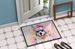 Great Pyrenees Hippie Dawg Doormat Front Door Mat Indoor Outdoor Rugs For Entryway, Non Slip Washable Low Pile, 24H X 36W_maomaolike.com