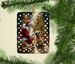 Cairn Terrier And Santa Claus Porcelain Ornament Christmas Tree Hanging Decorations For Home Christmas Holiday, Rectangle, Gift, Multicolor_maomaolike.com