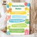 Dance Class Rules Painting Poster, Colorful Cute Cartoon Poster, Adorable Animal-themed Design With Clear Class Guidelines, Suitable For Dance Studios_maomaolike.com