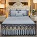 European Style Quilted Skirt Single Piece Three-Piece Set Machine Washable Mattress Non-Slip Bed Cover Lace Bedspread 1.8m_maomaolike.com