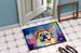 English Bulldog Hippie Dawg Doormat Front Door Mat Indoor Outdoor Rugs For Entryway, Non Slip Washable Low Pile, 24H X 36W_maomaolike.com