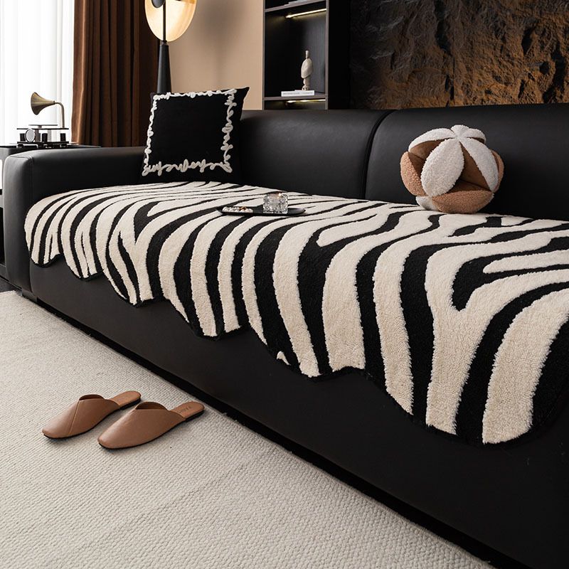 Home Textile Leopard Print Thick Plush Sofa Cushion Non Slip Sofa Cover Cloth_maomaolike.com