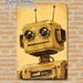 Vintage Robot Painting Poster, Retro Weathered Rusty Robot Illustration Poster, Unique Nostalgic Decor For Home Office, Living Room_maomaolike.com
