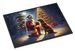 Chesapeake Bay Retriever And Santa Claus Doormat Front Door Mat Indoor Outdoor Rugs For Entryway, Non Slip Washable Low Pile, 24H X 36W_maomaolike.com