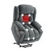Power Lift Recliner Chair For Elderly, Recliner Chair With Massage & Heat, Electric Leather Lift Recliner Chair For Living Room With Side Pocket, USB & Type-C Charge Port, Charcoal Gray_maomaolike.com
