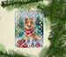 Sheltie Christmas Porcelain Ornament Christmas Tree Hanging Decorations For Home Christmas Holiday, Rectangle, Gift, Multicolor_maomaolike.com
