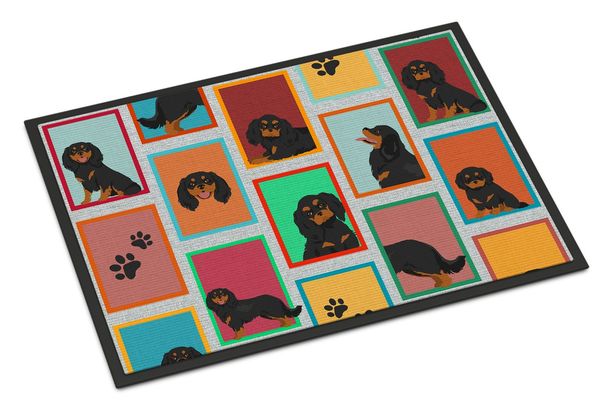 Lots Of Black And Tan Cavalier King Charles Spaniel Doormat Front Door Mat Indoor Outdoor Rugs For Entryway, Non Slip Washable Low Pile, 24H X 36W_maomaolike.com