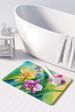 Orchids In Watercolor Memory Foam Kitchen Mat Machine Washable Anti-Fatigue Mat Cushion Comfort Bath Mat Or Kitchen Rug_maomaolike.com