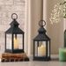 Vintage Lantern Decorative LED Flickering Flameless Candle With Timer, Battery Powered LED Decorative Hanging Lanterns For Indoor Outdoor Garden Yard Home Decor_maomaolike.com