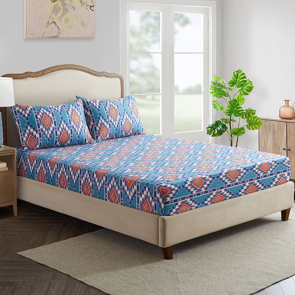 Artistic Tribal Stripe Bedding Set 3D Printed Polyester Fitted Sheet Duvet Cover Breathable Fabric Wrinkle Resistant_maomaolike.com