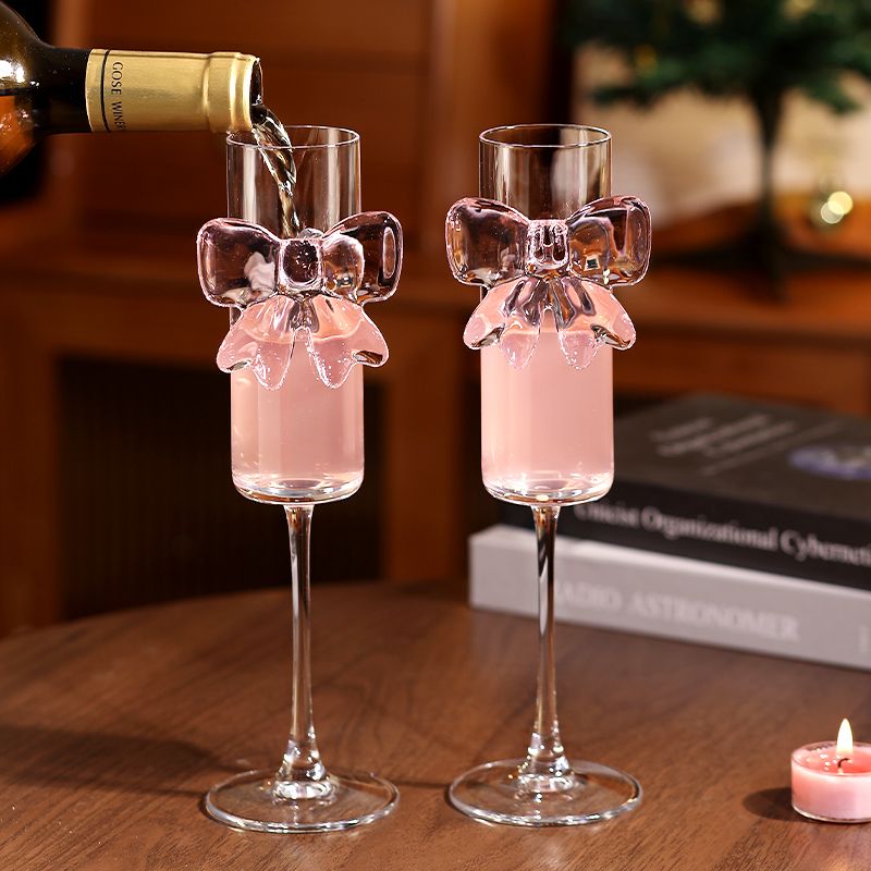 High-Quality Cute White Wine Juice Crystal Cup Goblet Cocktail Slightly Tipsy Butterfly Champagne Glass_maomaolike.com