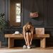 Kitchen Table Bench, Farmhouse Dining Bench With Sturdy Frame_maomaolike.com