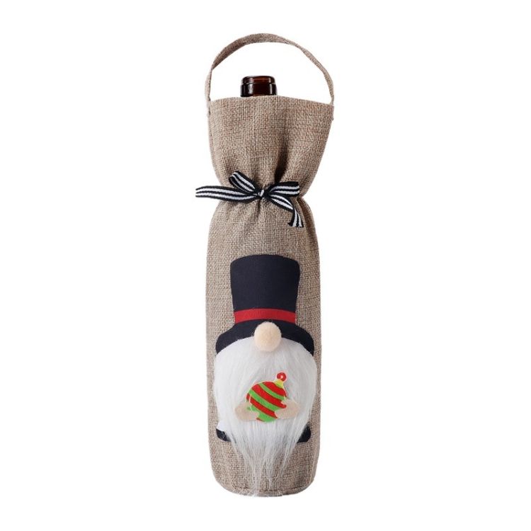 Christmas Decoration Supplies Champagne Red Wine Bag_maomaolike.com