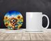 Tibetan Mastiff In Sunflowers Large Sandstone Coasters Pack Of 4 Absorbent Round Coasters Decor Gifts For Men Or Women, 4 In, Multicolor_maomaolike.com