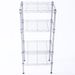4-Shelf Storage Rack Silver Gray Rectangle Carbon Steel Metal Assembly_maomaolike.com