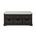 Homes Collection Wood Storage Bench With 3 Drawers And 3 Baskets_maomaolike.com