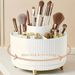 1 Piece 360 Degree Rotating Cosmetic Storage Box, Stylish ABS Plastic Bedroom, Vanity And Bathroom Storage, Hanging Jewelry_maomaolike.com