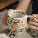 Flower Mug, Ceramic Coffee Cup, Office Water Cup_maomaolike.com