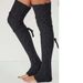Unisex Long knitted woollen hosiery Pile hosiery strap leg warmers foot warmers_maomaolike.com