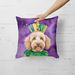 Labradoodle King Of Mardi Gras Throw Pillow Machine Washable, Indoor Outdoor Decorative Pillow For Couch, Bed Or Patio, 18Hx18W_maomaolike.com