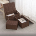 Lidded Rattan Woven Basket Multi-Functional Organizer With Handle For Home Bedroom Miscellaneous Storage Box_maomaolike.com