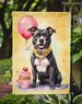 Staffordshire Bull Terrier Happy Birthday Garden Flag Mailbox Flag Decorative Yard Flag Banner Outside Patio Artwork Yard Flower Beds, Garden Size, Multicolor_maomaolike.com