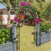 Metal Garden Arch W55'' X H94.5'' Garden Arbor Trellis Climbing Plants Support Rose Arch Outdoor Arch_maomaolike.com