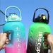 3 Liter Sports Handle Large Capacity Fitness With Scale Gradient Kettle Outdoor Plastic Portable Water Bottle_maomaolike.com