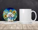 White Poodle In Sunflowers Large Sandstone Coasters Pack Of 4 Absorbent Round Coasters Decor Gifts For Men Or Women, 4 In, Multicolor_maomaolike.com