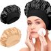 Wide-brimmed High-elasticity Headscarf, Beauty Cap, Shower Cap, Women's Nursing Satin Sleeping Cap_maomaolike.com